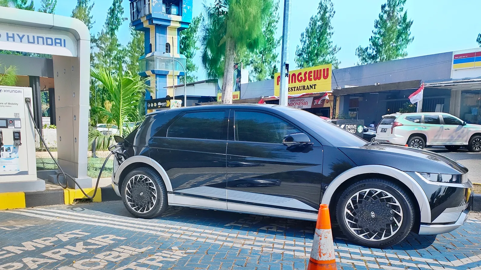 Hyundai Ionic being charged   