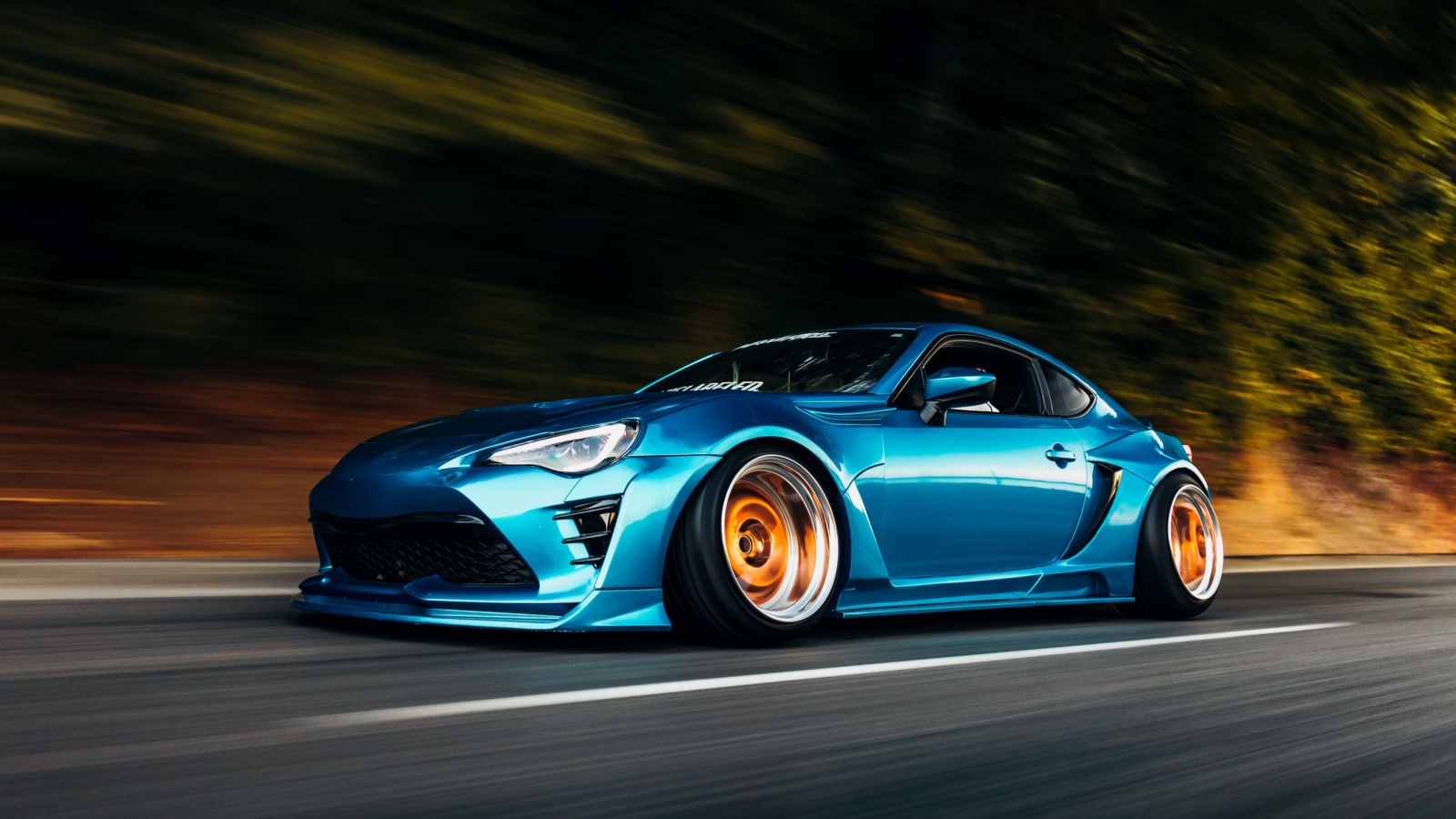 Subaru BRZ running on a road