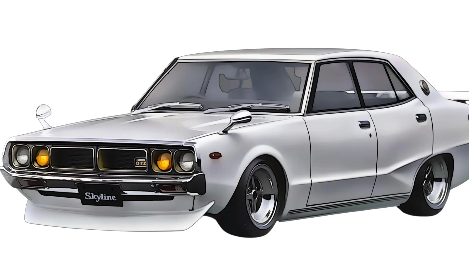 Illustration of an isolated Nissan GT-R. High quality illustration  