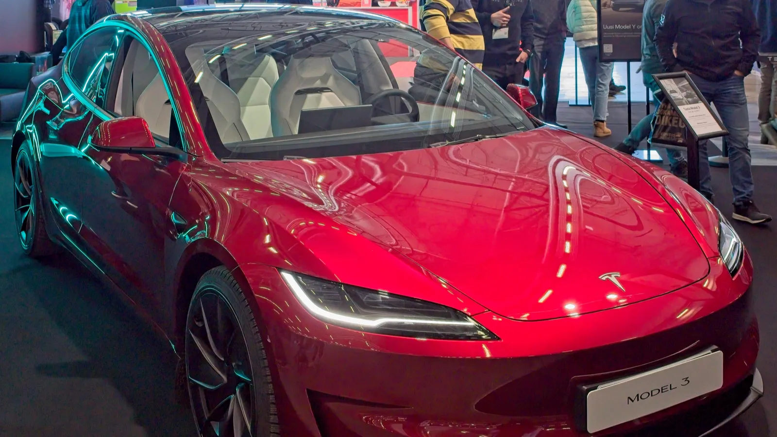 2025 Tesla Model 3 displayed