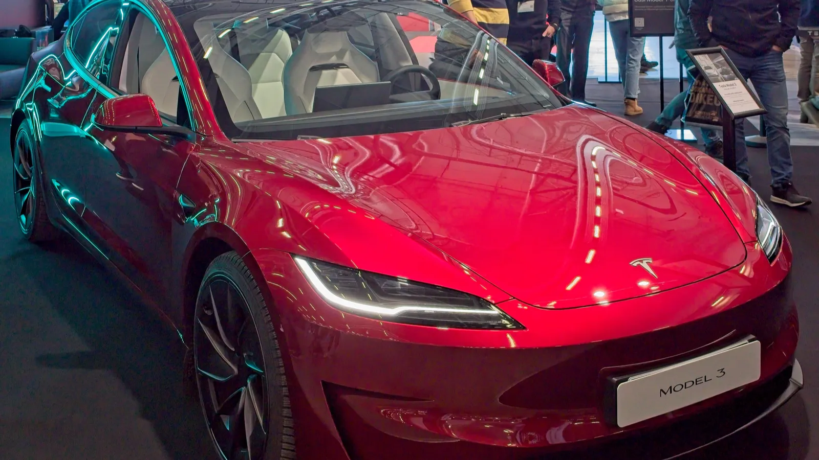 Tesla model 3 at display