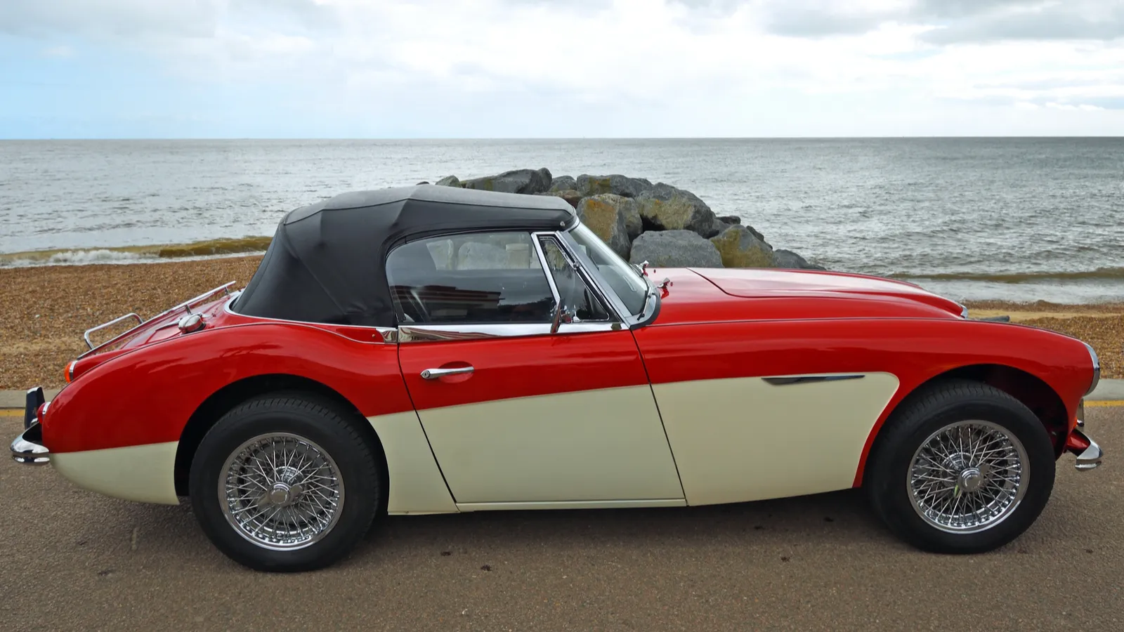 Austin-Healey 3000 classic on road  