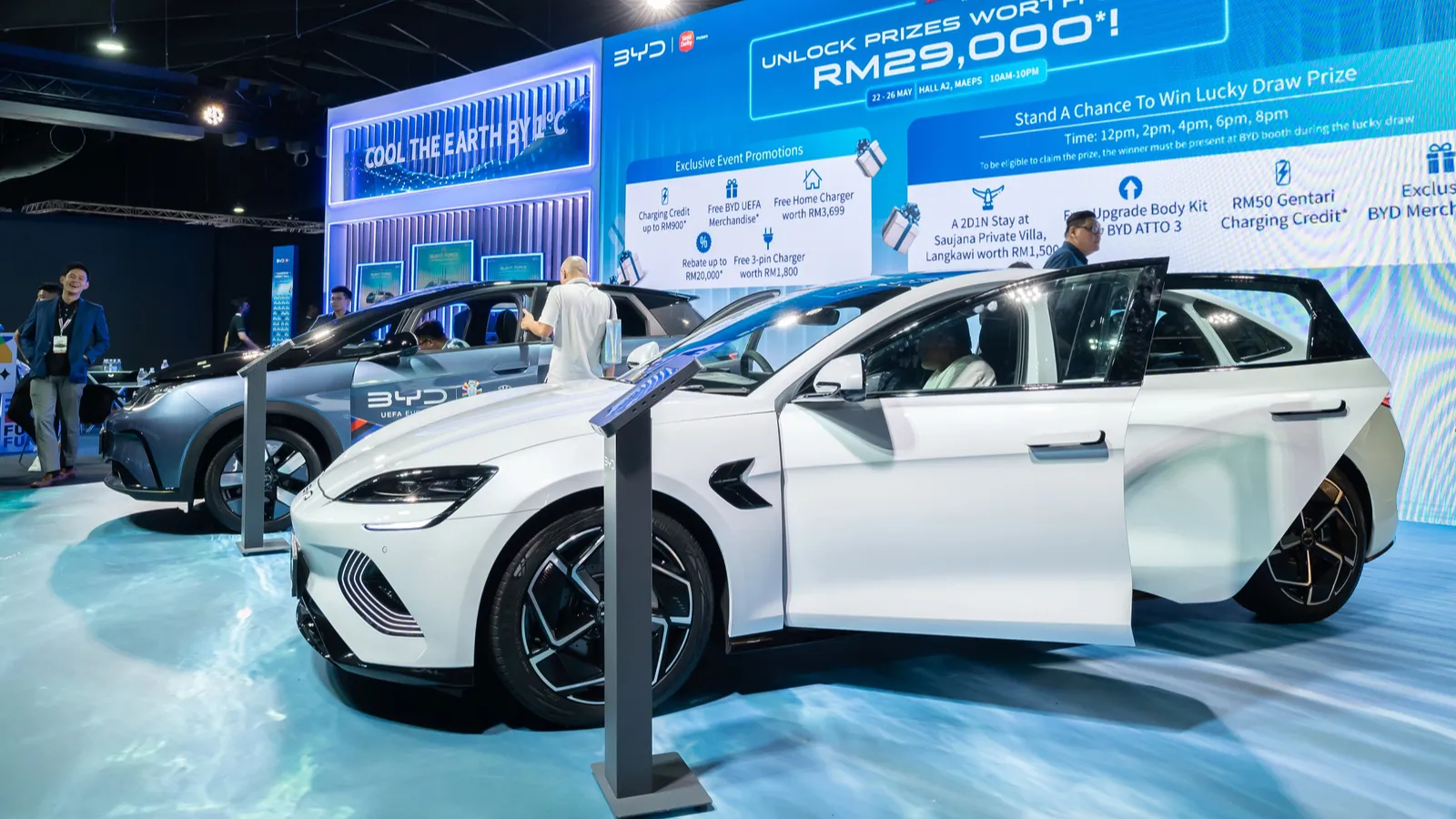 BYD Seal displayed at show   