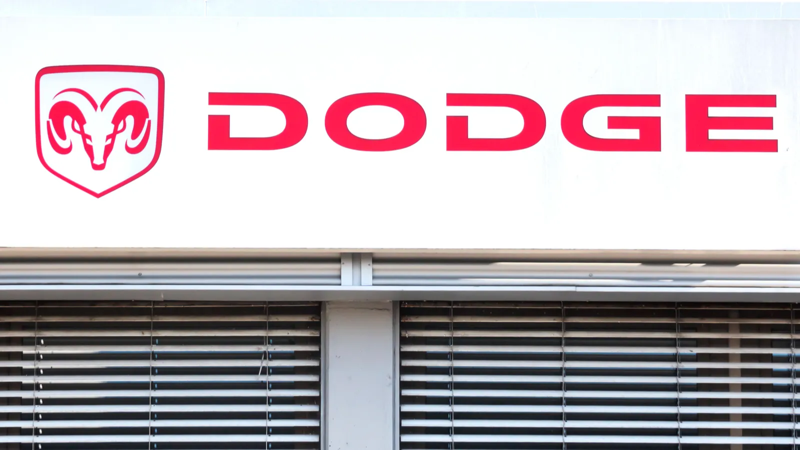 Dodge logo at a dealership