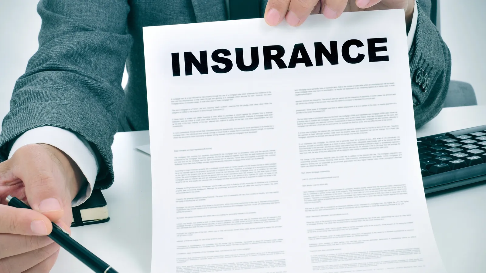 Insurance policy concept.