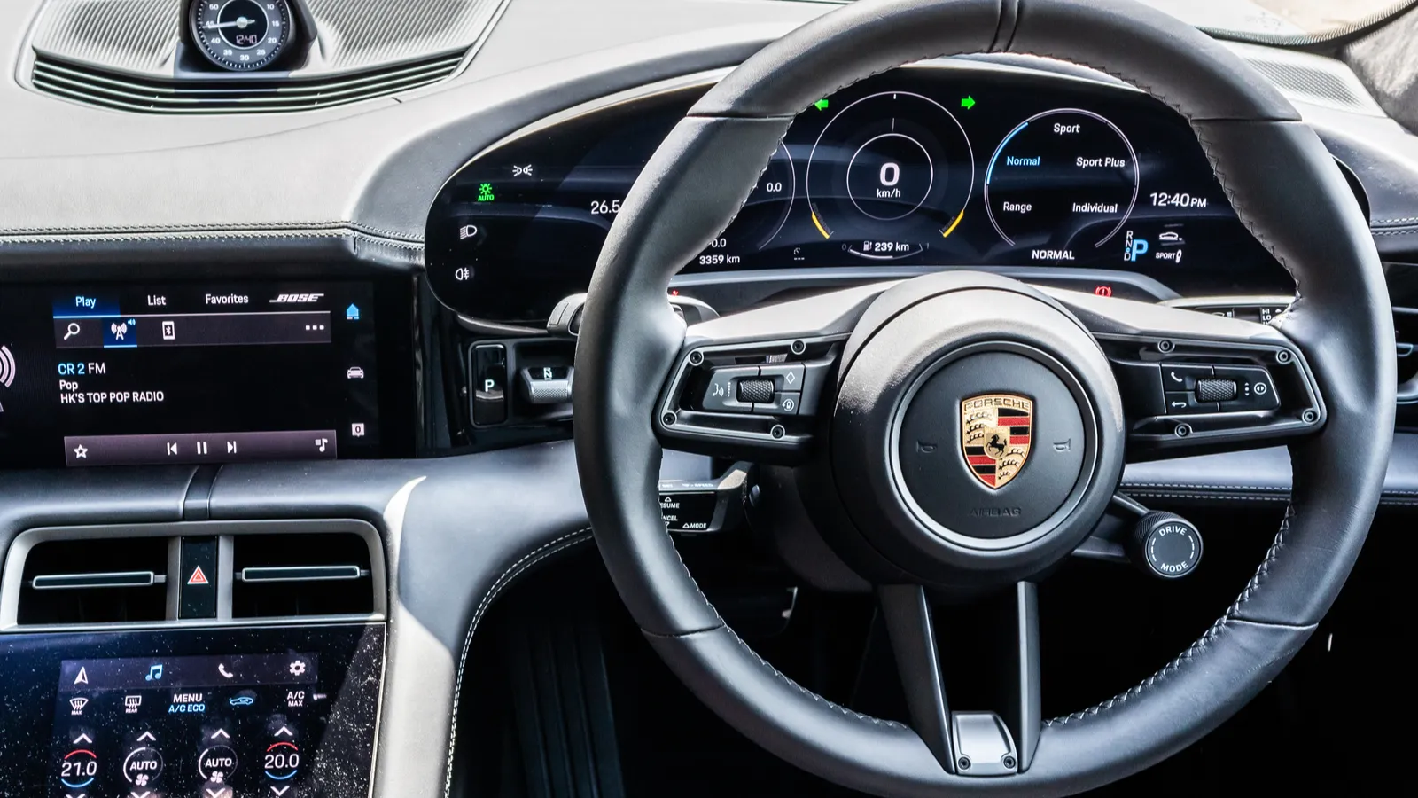 Interior of Porsche Taycan Turbo  