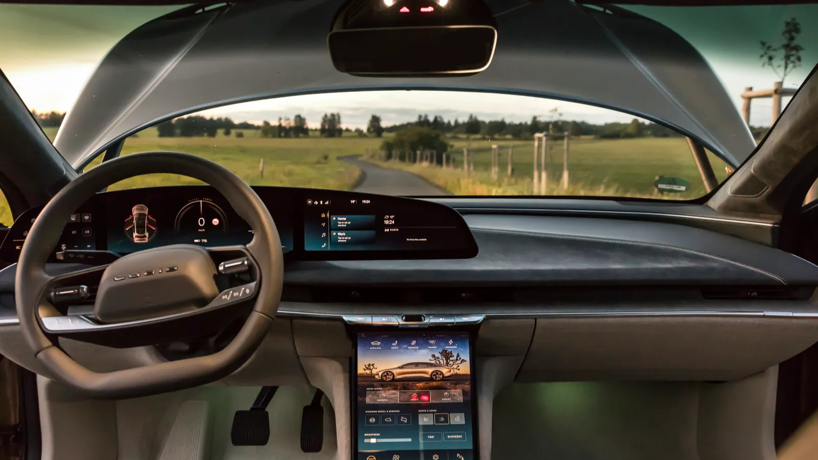 Lucid Air cockpit interior  