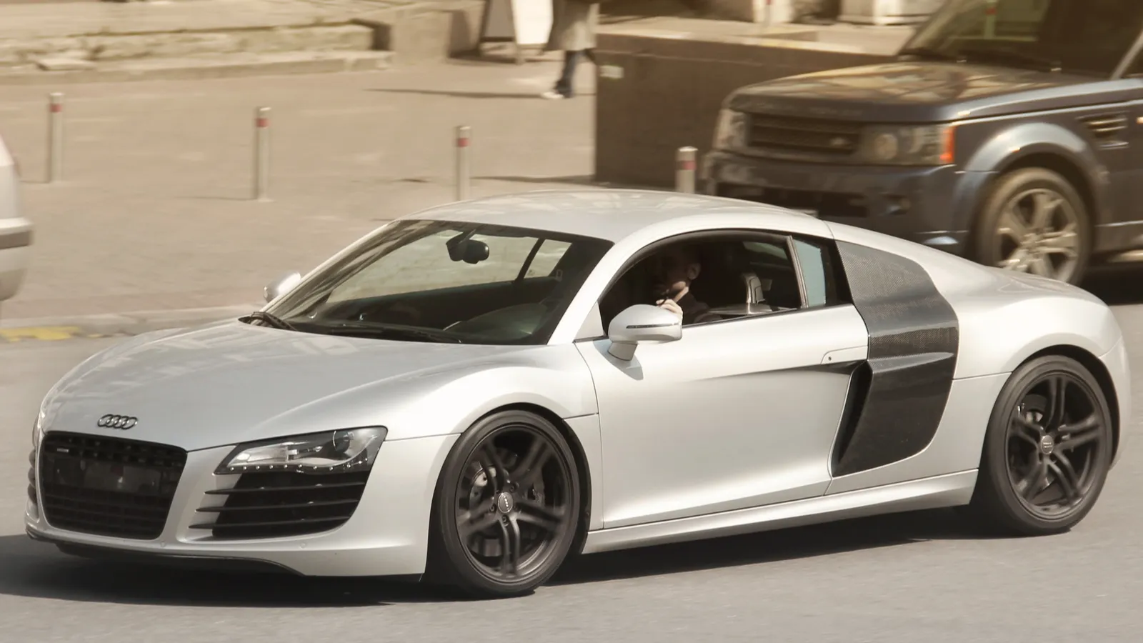 The Audi R8 first generation in motion  