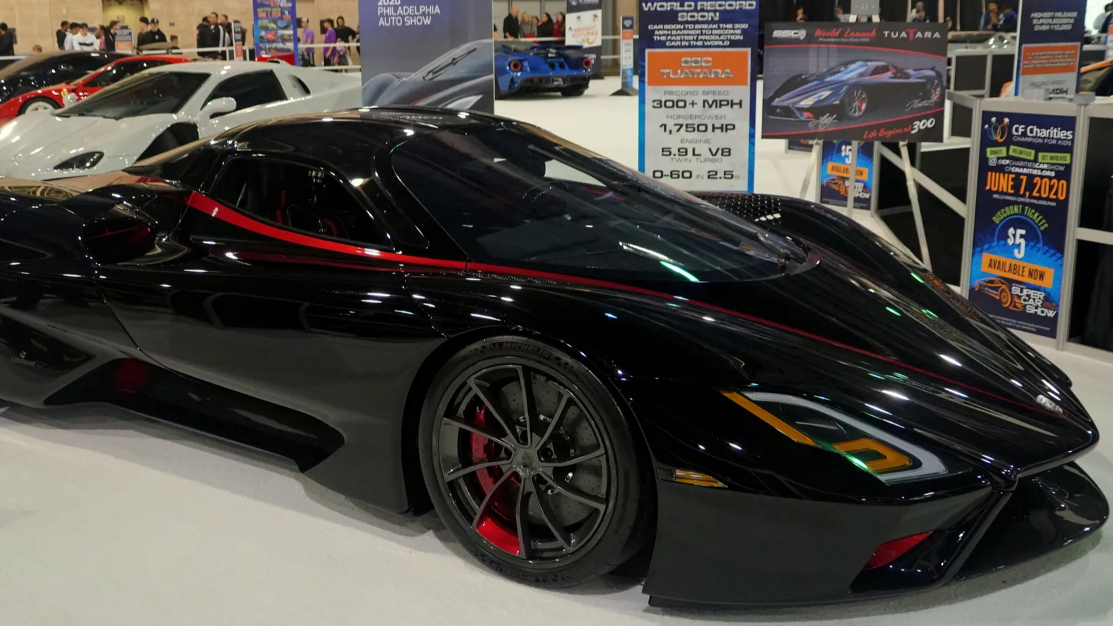 The black SSC Tuatara on display